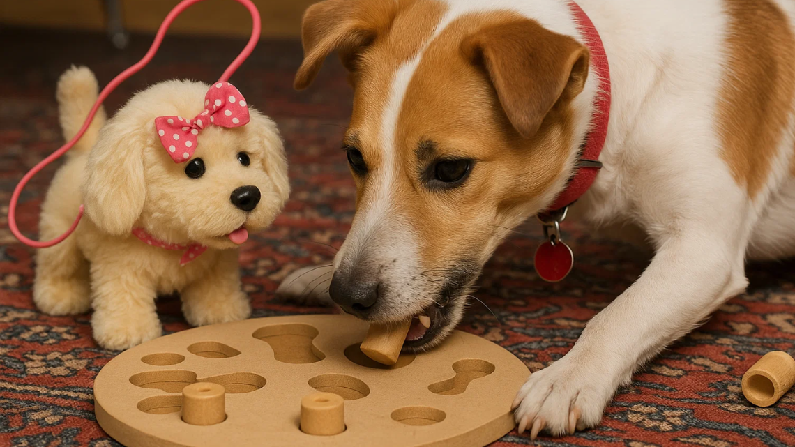 dog playing with puzzle toys - @ image credit to respective owner